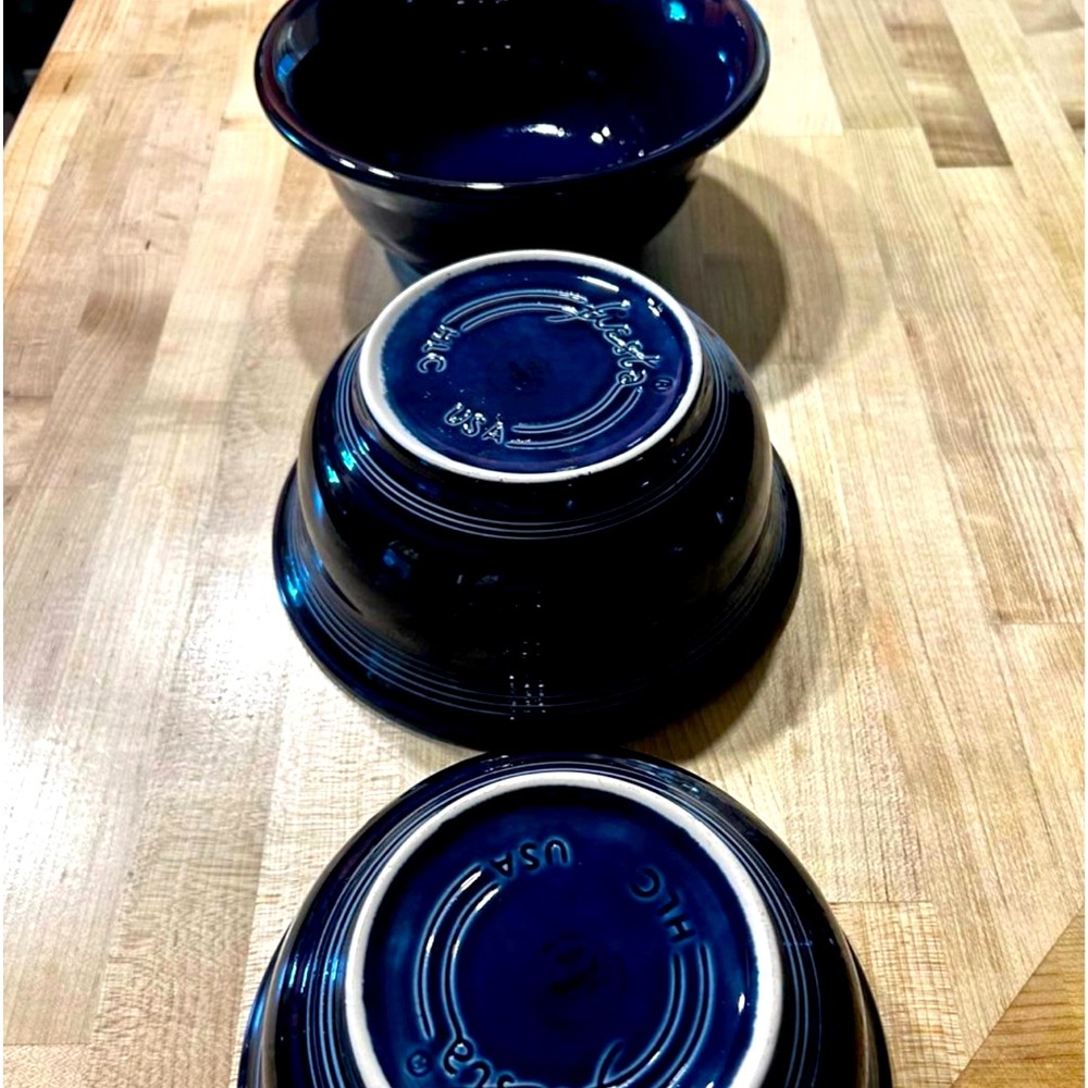 Cobalt Blue Fiesta nesting bowls